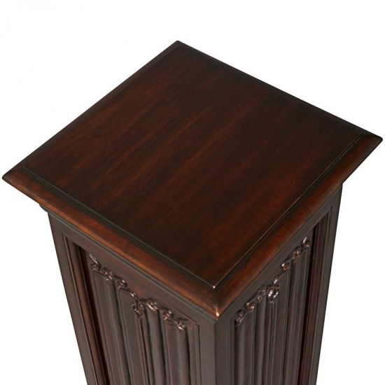 Design Toscano Large Canterbury Linen Fold Pedestal