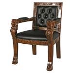 Design Toscano Beardsley Leather Lion Chair