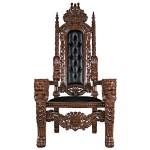 Design Toscano Lord Raffles Throne W/ Black Leather