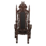Design Toscano Lord Raffles Throne W/ Black Leather