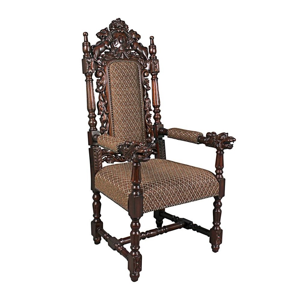 Design Toscano Grand Occasion Heraldic Arm Chair Design Toscano Grand Occasion Heraldic Arm Chair