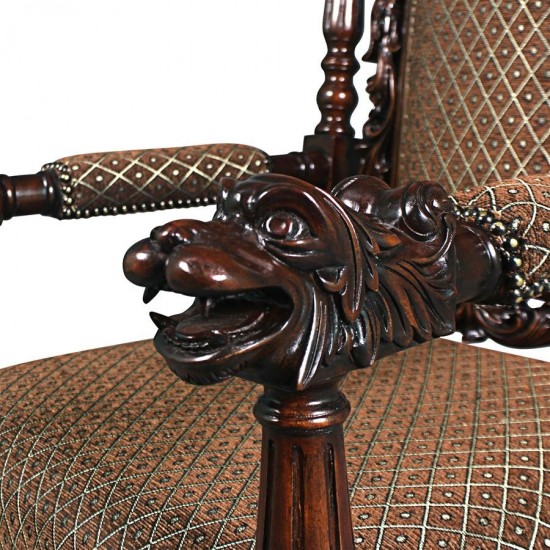 Design Toscano Grand Occasion Heraldic Arm Chair