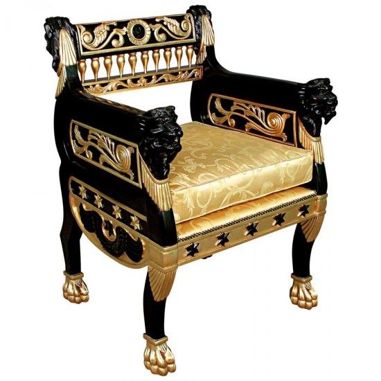 Design Toscano Caesars Royal Lions Chair