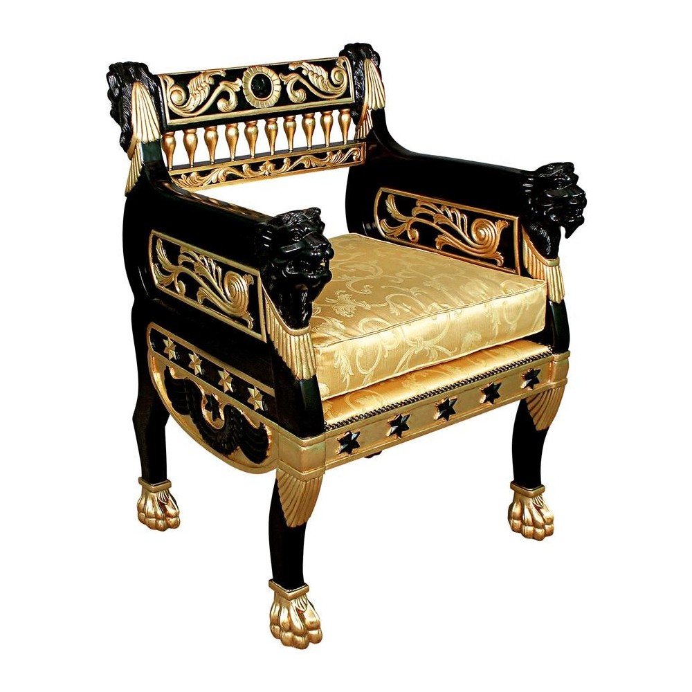 Design Toscano Caesars Royal Lions Chair Design Toscano Caesars Royal Lions Chair