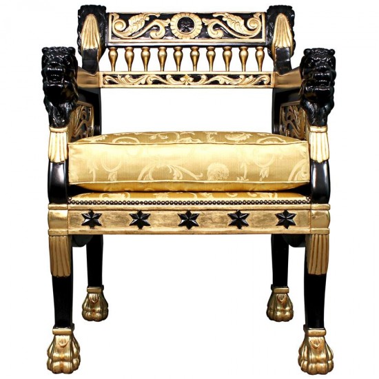 Design Toscano Caesars Royal Lions Chair