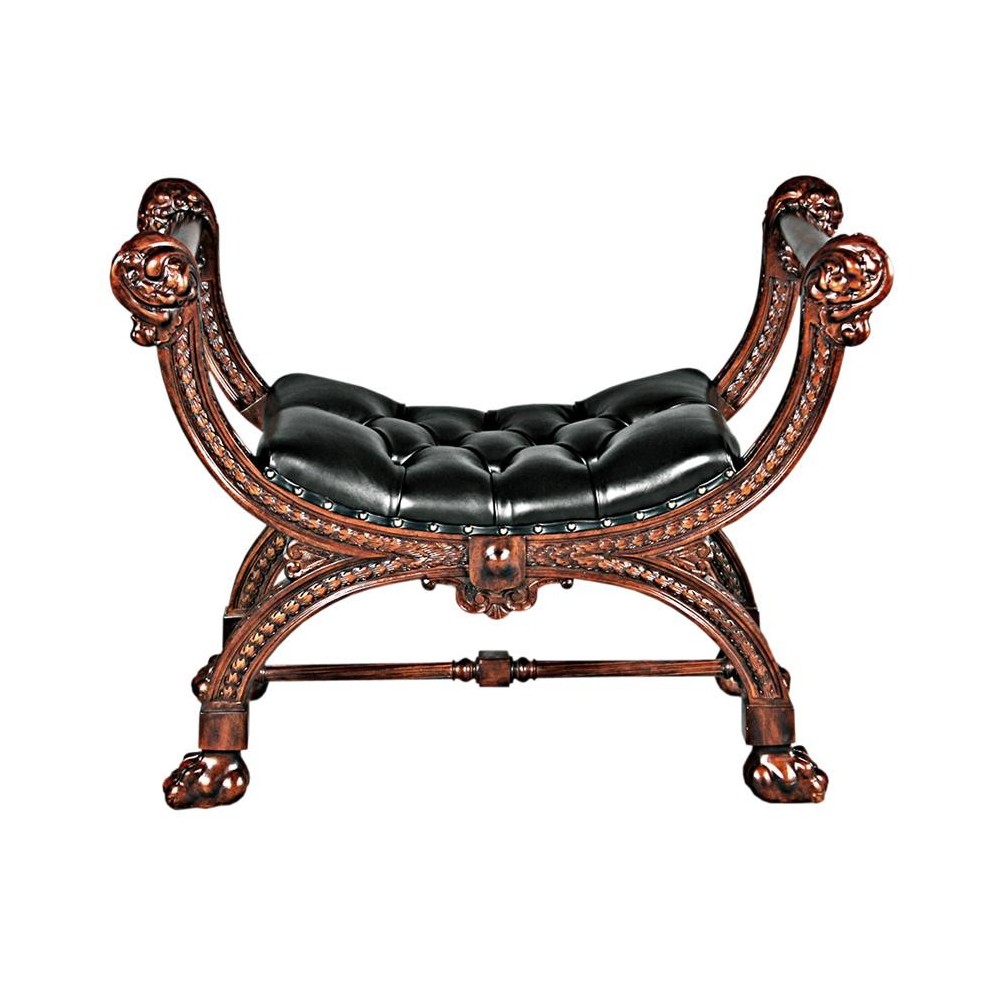 Design Toscano Masters Study Leather Bench Design Toscano Masters Study Leather Bench