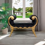 Design Toscano Apolline Crescent Scrolled Bench