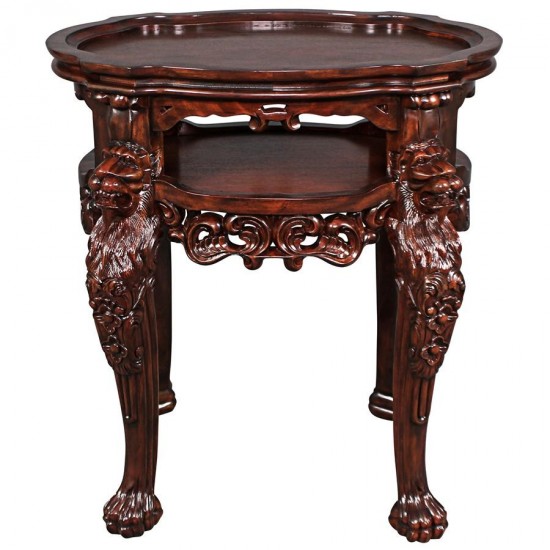 Design Toscano Lord Raffles Lion Tea Table