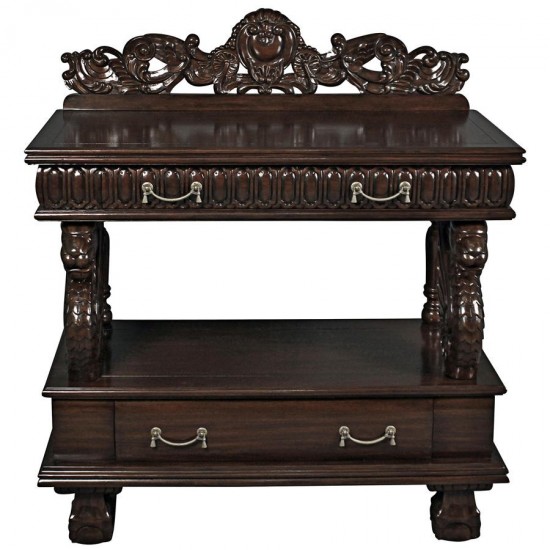 Design Toscano Lord Raffles Lion Buffet Table