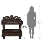 Design Toscano Lord Raffles Lion Buffet Table