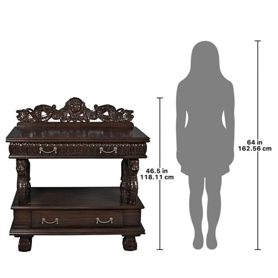 Design Toscano Lord Raffles Lion Buffet Table