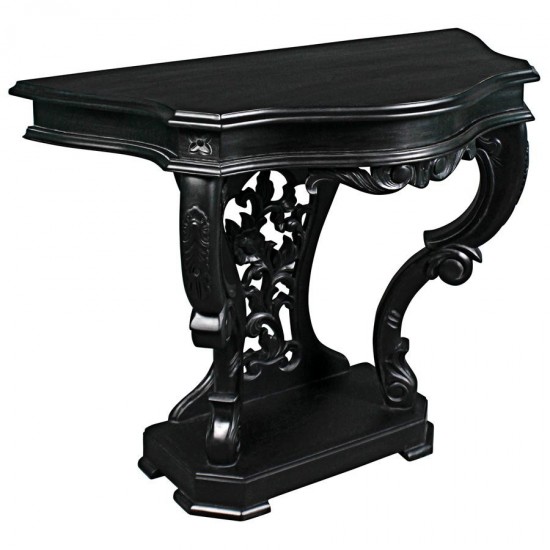 Design Toscano Black Val De Loire Console Table