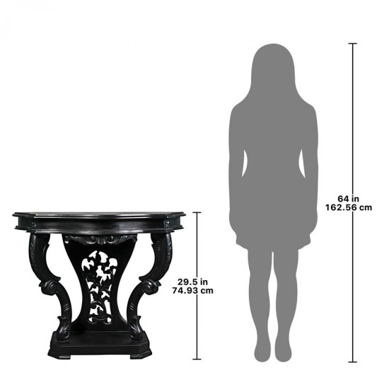 Design Toscano Black Val De Loire Console Table