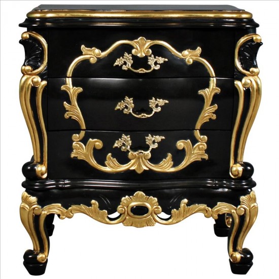 Design Toscano Viennese Rococo Nightstand