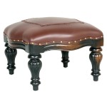 Design Toscano Rococo Ottoman W/ Faux Leather