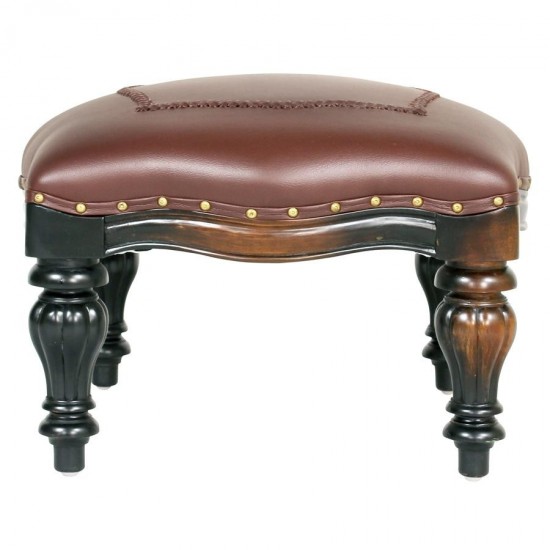 Design Toscano Rococo Ottoman W/ Faux Leather