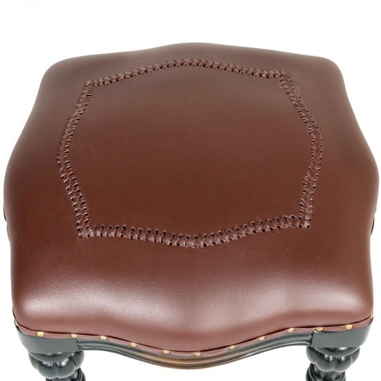 Design Toscano Rococo Ottoman W/ Faux Leather