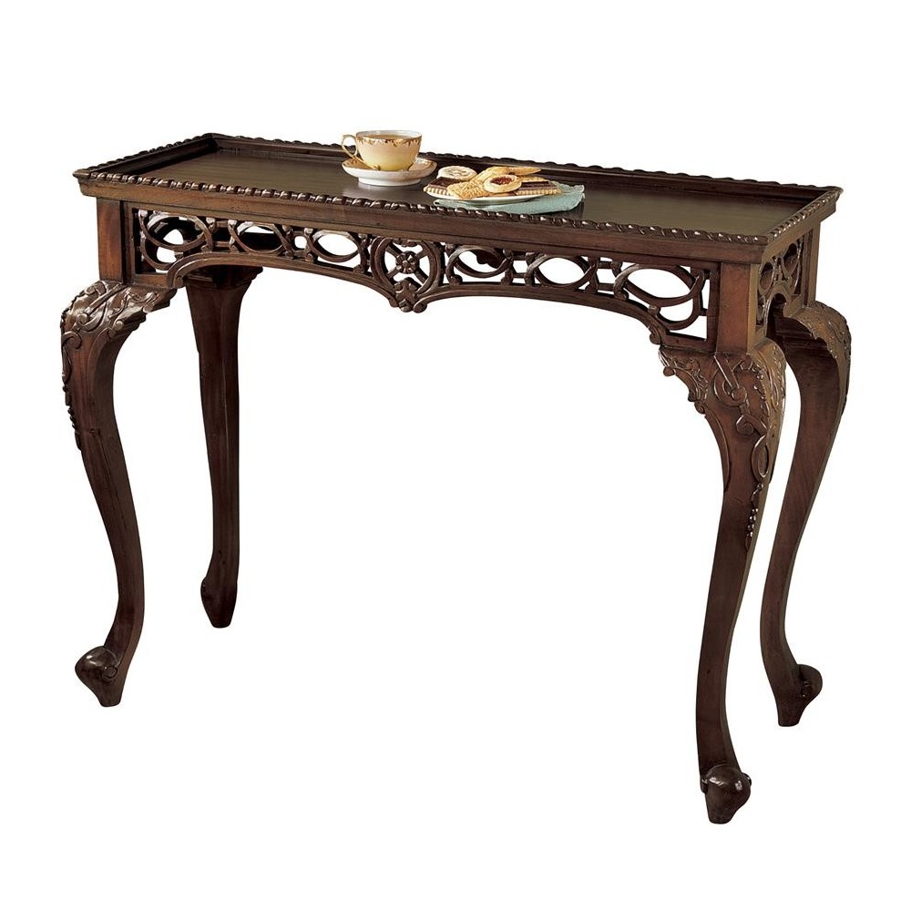 Design Toscano Mahogany Filigree Console Table
