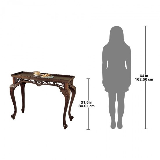 Design Toscano Mahogany Filigree Console Table