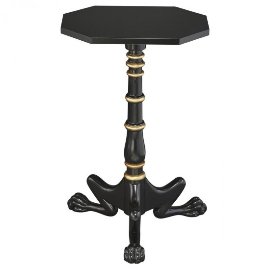 Design Toscano Hounds Leg Mahogany Petite Tripod Table