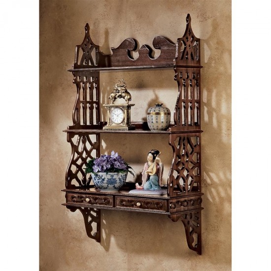 Design Toscano Chinese Chippendale Hardwood Curio