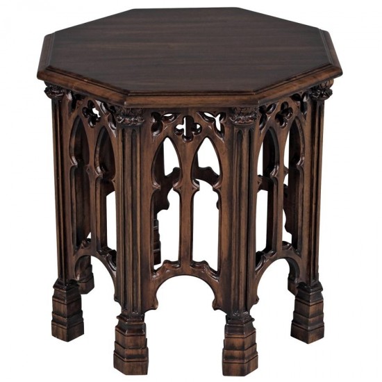 Design Toscano Gothic Revival Octagonal Side Table