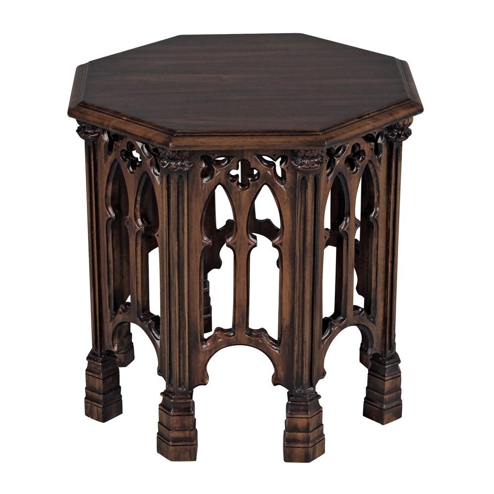 Design Toscano Gothic Revival Octagonal Side Table