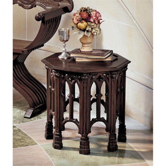 Design Toscano Gothic Revival Octagonal Side Table