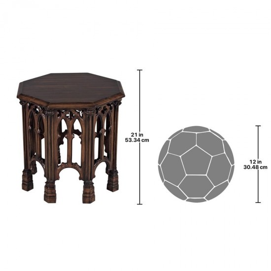 Design Toscano Gothic Revival Octagonal Side Table