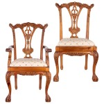 Design Toscano S/6 English Chippendale Chairs