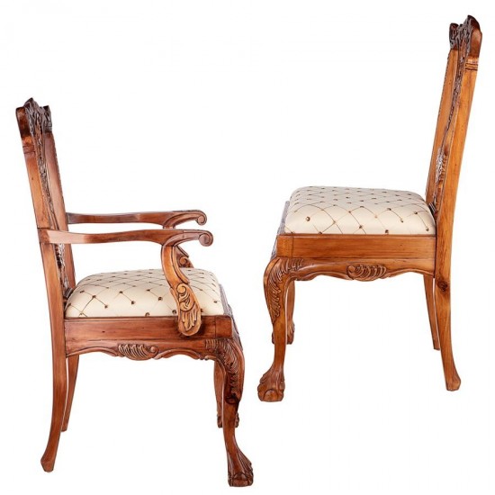 Design Toscano S/6 English Chippendale Chairs