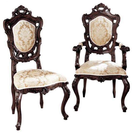 Design Toscano S/6 French Rococo Chairs