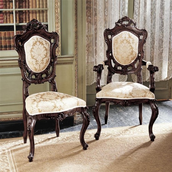 Design Toscano S/6 French Rococo Chairs