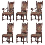 Design Toscano S/6 Classic Edwardian Dining Chairs