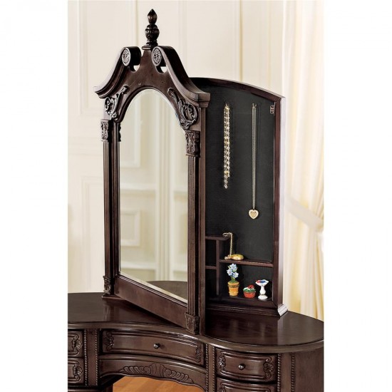 Design Toscano Queen Anne Desk With Mirror