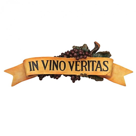 Design Toscano In Vino Veritas Plaque