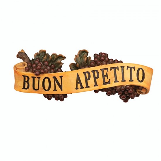 Design Toscano Buon Appetito Plaque