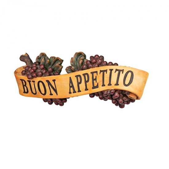 Design Toscano Buon Appetito Plaque