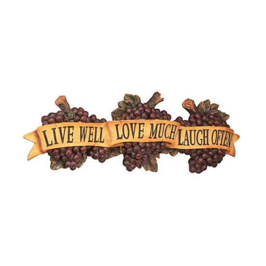 Design Toscano Live Love Laugh Plaque