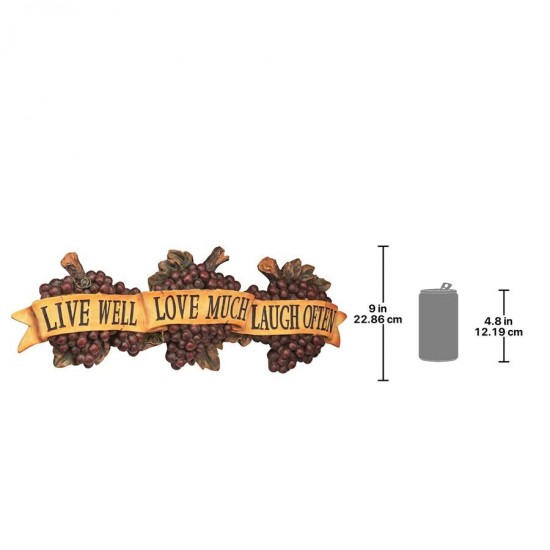 Design Toscano Live Love Laugh Plaque