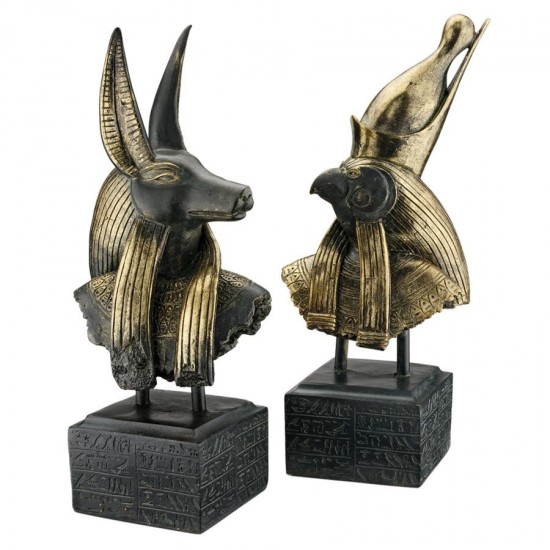 Design Toscano S/ Horus And Anubis Busts