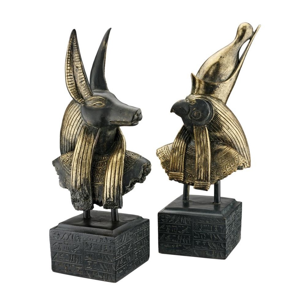 Design Toscano S/ Horus And Anubis Busts