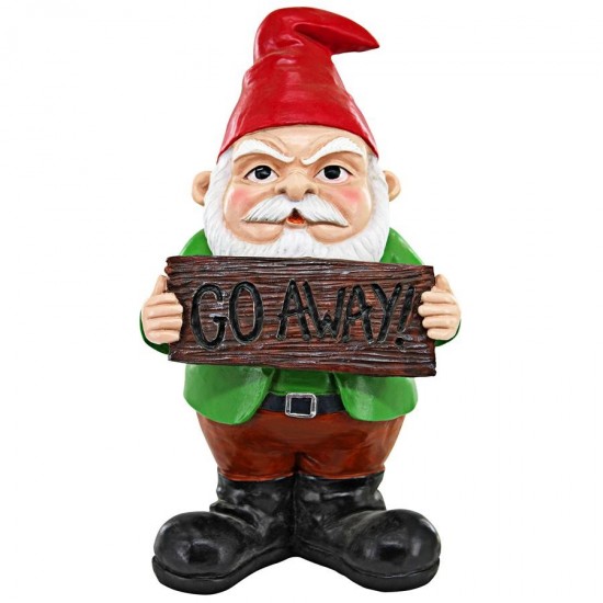 Design Toscano Go Away Sign Gnome Statue