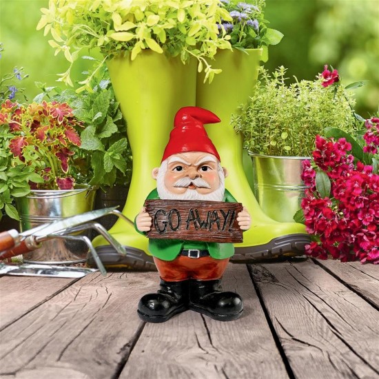 Design Toscano Go Away Sign Gnome Statue