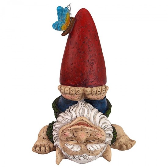 Design Toscano Topsy Turvy Theo Garden Gnome Statue