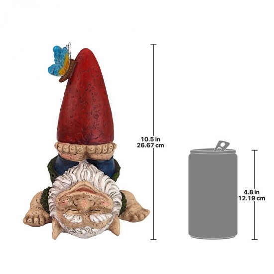 Design Toscano Topsy Turvy Theo Garden Gnome Statue