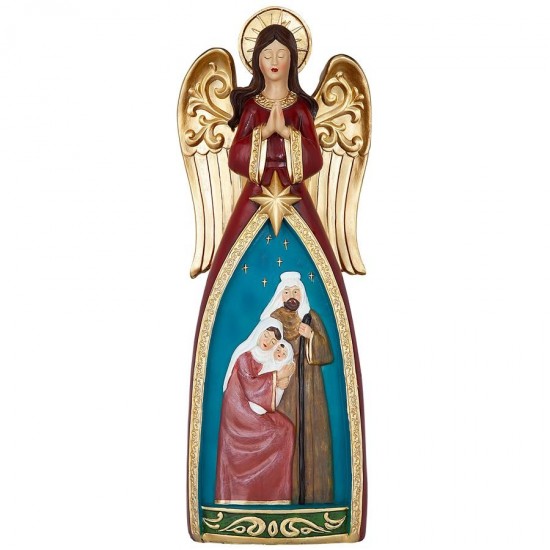 Design Toscano Christmas Angel Figurine W/ Holy Family