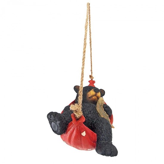 Design Toscano Summer Snooze Hanging Black Bear Statue