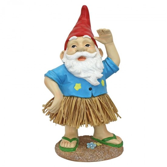 Design Toscano Hawaiian Hank Grass Skirt Gnome Statue