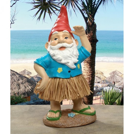 Design Toscano Hawaiian Hank Grass Skirt Gnome Statue